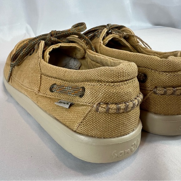 Sanuk Men’s Dinghy Lite SL Washed Tan Boat Shoe - Picture 6 of 11